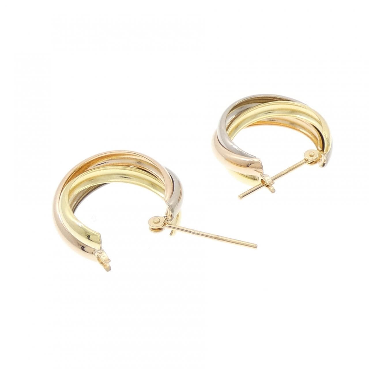 K18スリーカラー ピアス