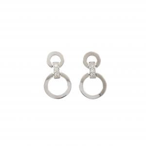 K18WG ダイヤモンド ピアス 0.14CT