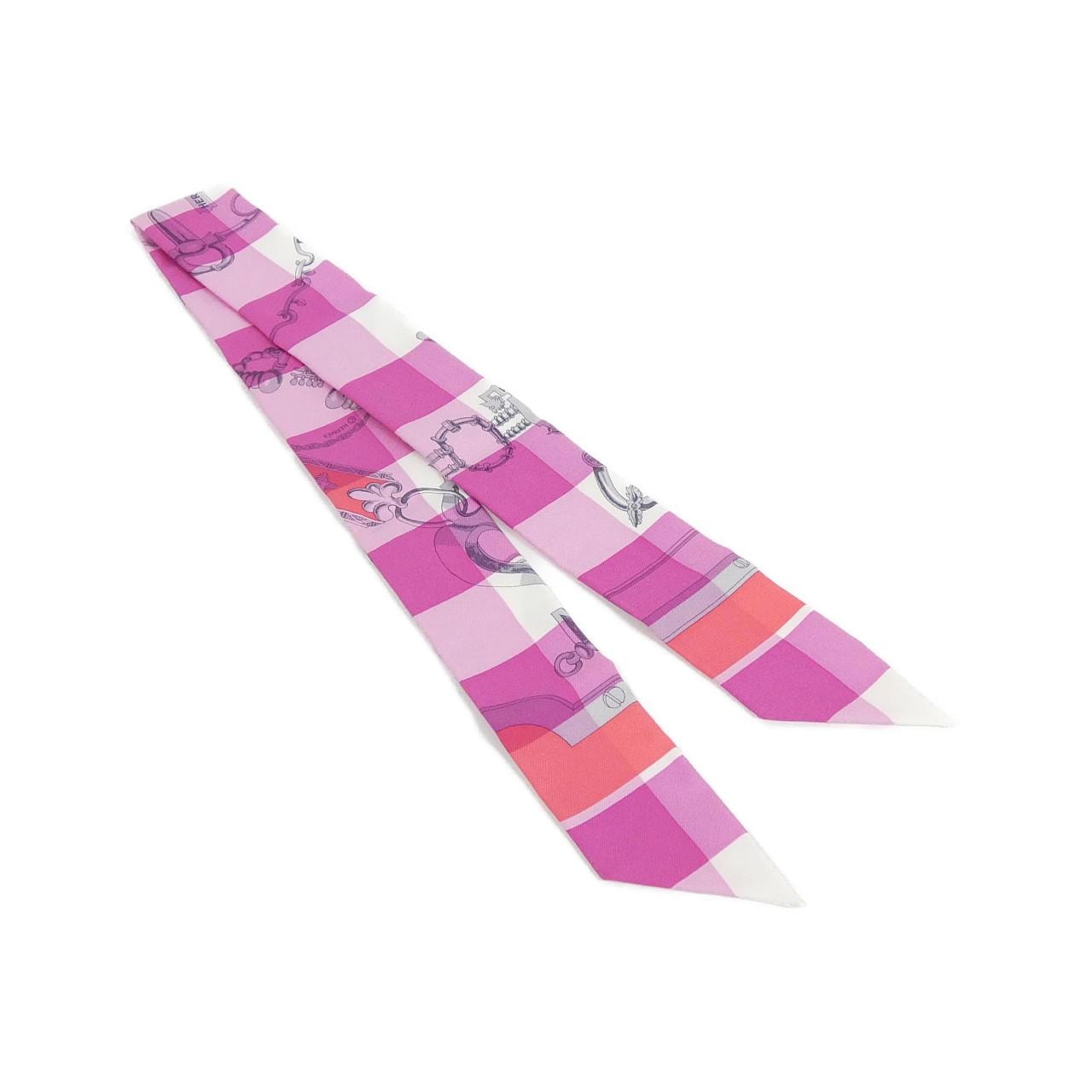 エルメス MORS ET GOURMETTES VICHY ツイリー 063206S スカーフ