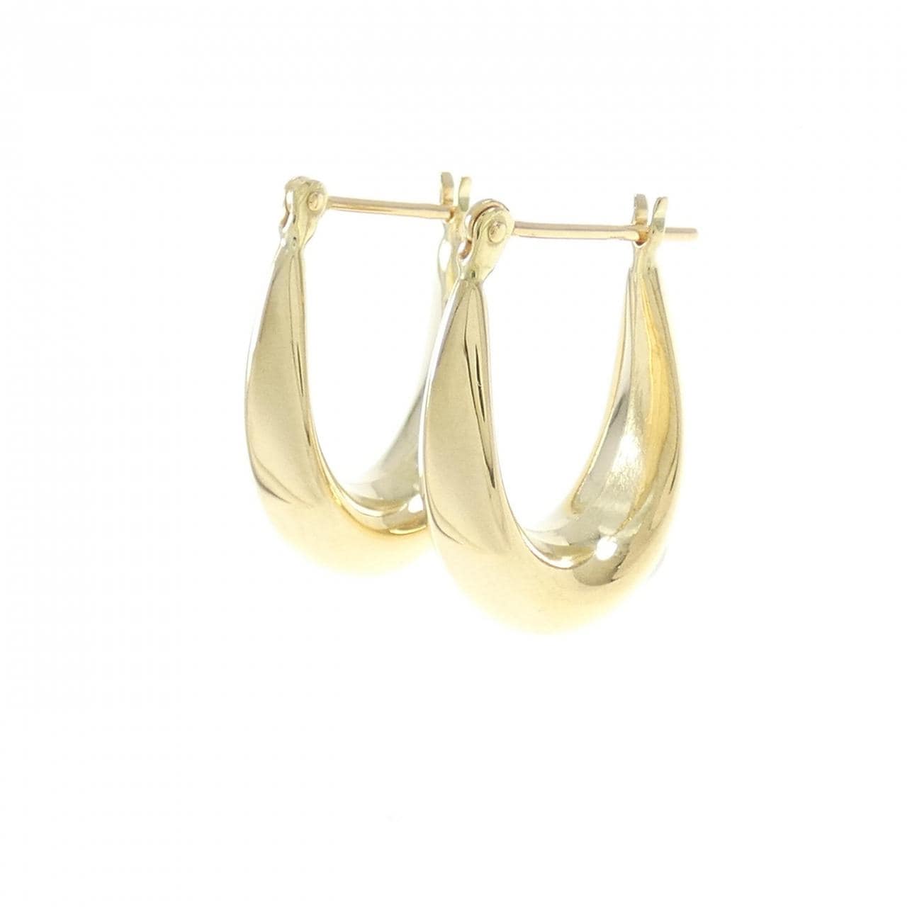 K18YG hoop earrings