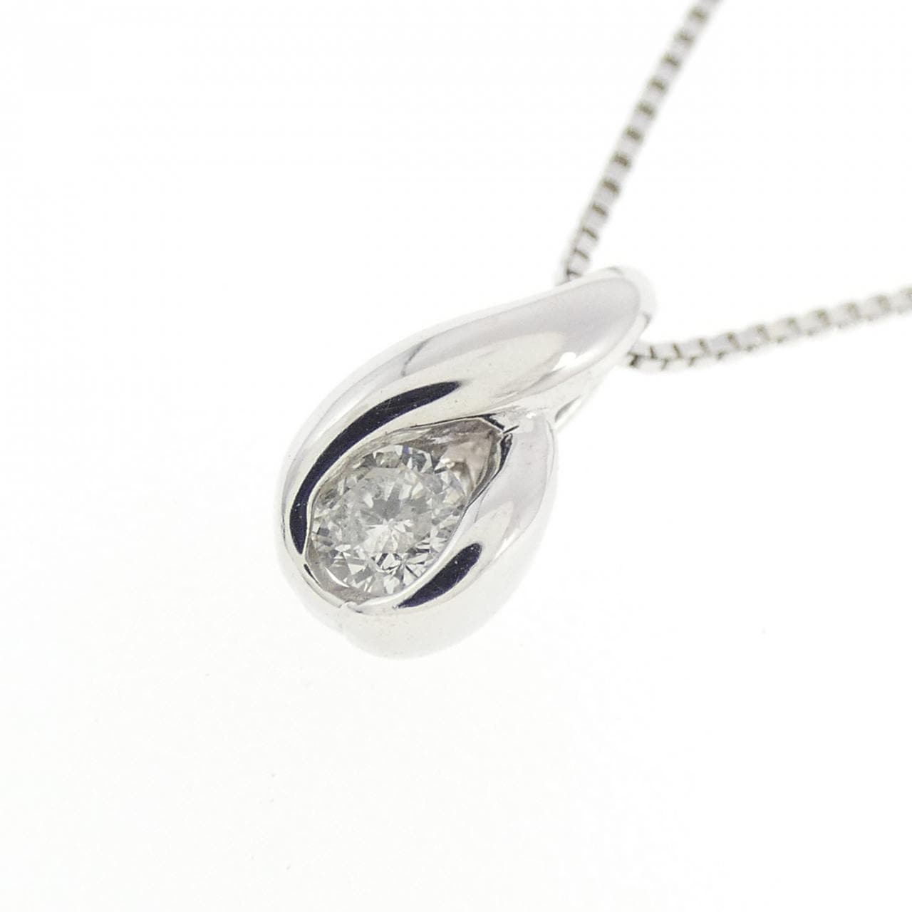 K18WG ダイヤモンド ネックレス 0.07CT