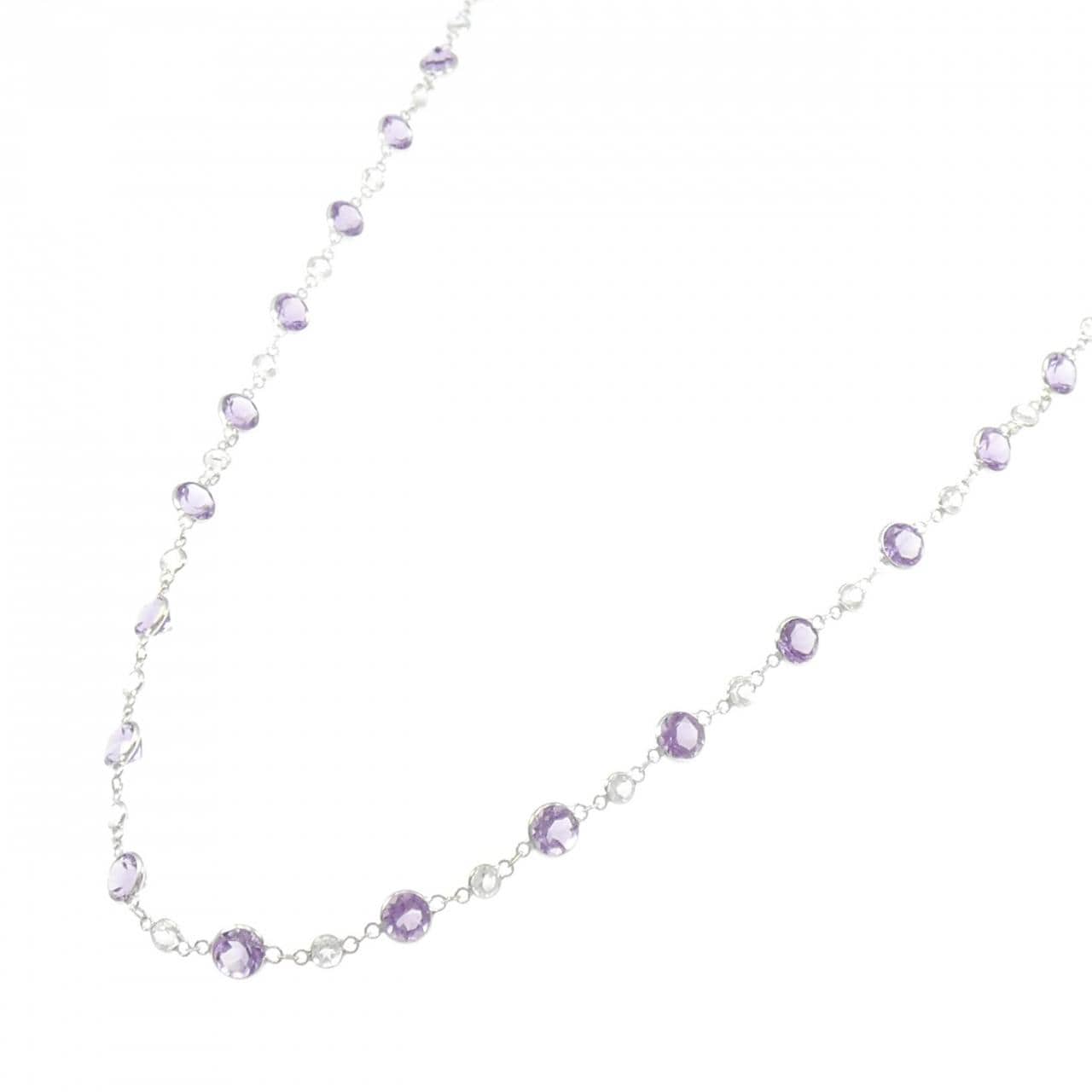 K18WG アメジスト ネックレス