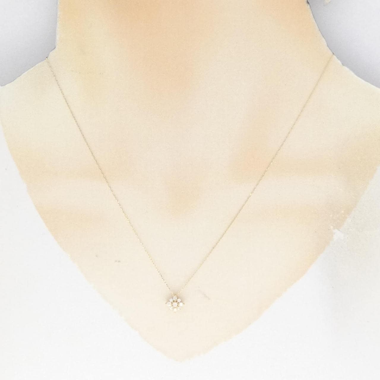 [BRAND NEW] K18YG Diamond necklace 0.16CT