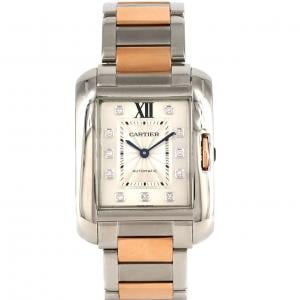 Cartier Tank Anglaise LM PG Combi 11P WT100025 SSxPG自動上弦