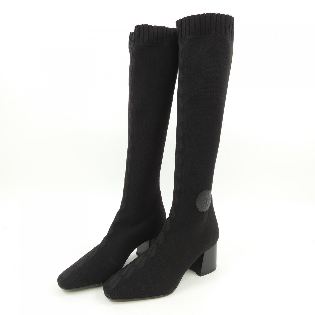 エルメス HERMES フォンテーヌ FONTAINE エクスリブリス/クリック･ セ･ヌエ 222097Z ロングブーツ
