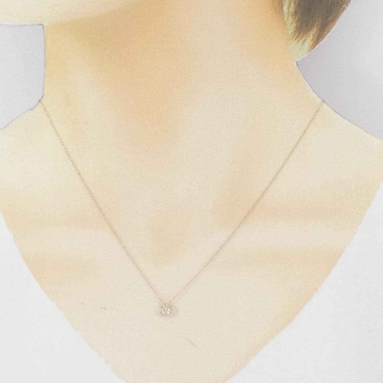K10PG ダイヤモンド ネックレス 0.10CT