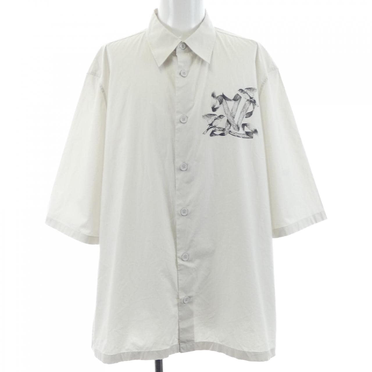 ルイヴィトン LOUIS VUITTON プリンテッドショートスリーブコットンシャツ HPS72WAVE S／Sシャツ