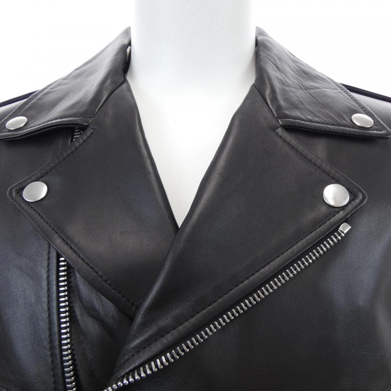 SAINT LAURENT 397290 皮革骑手夹克