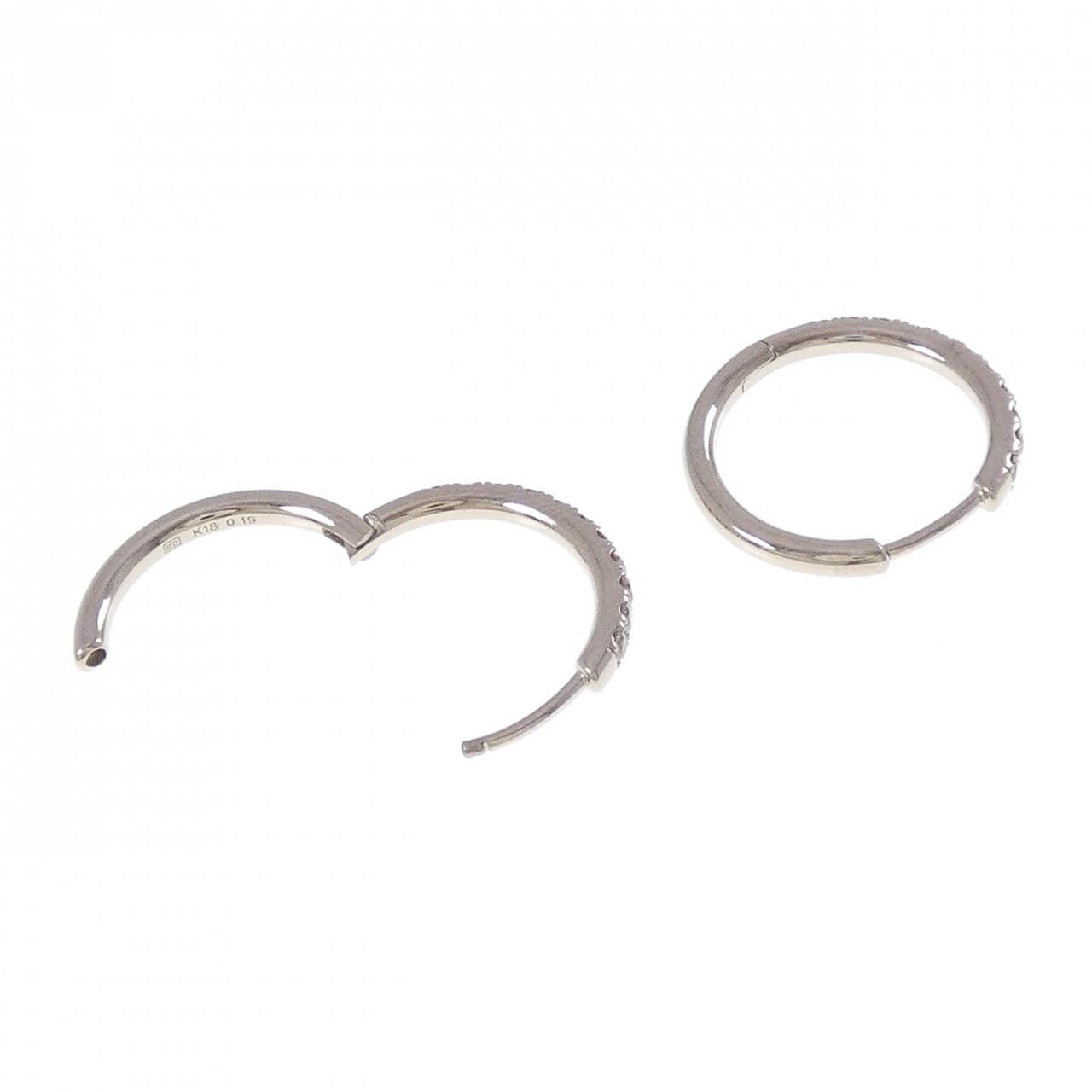 カシケイ ライン セッティング ピアス 0.38CT