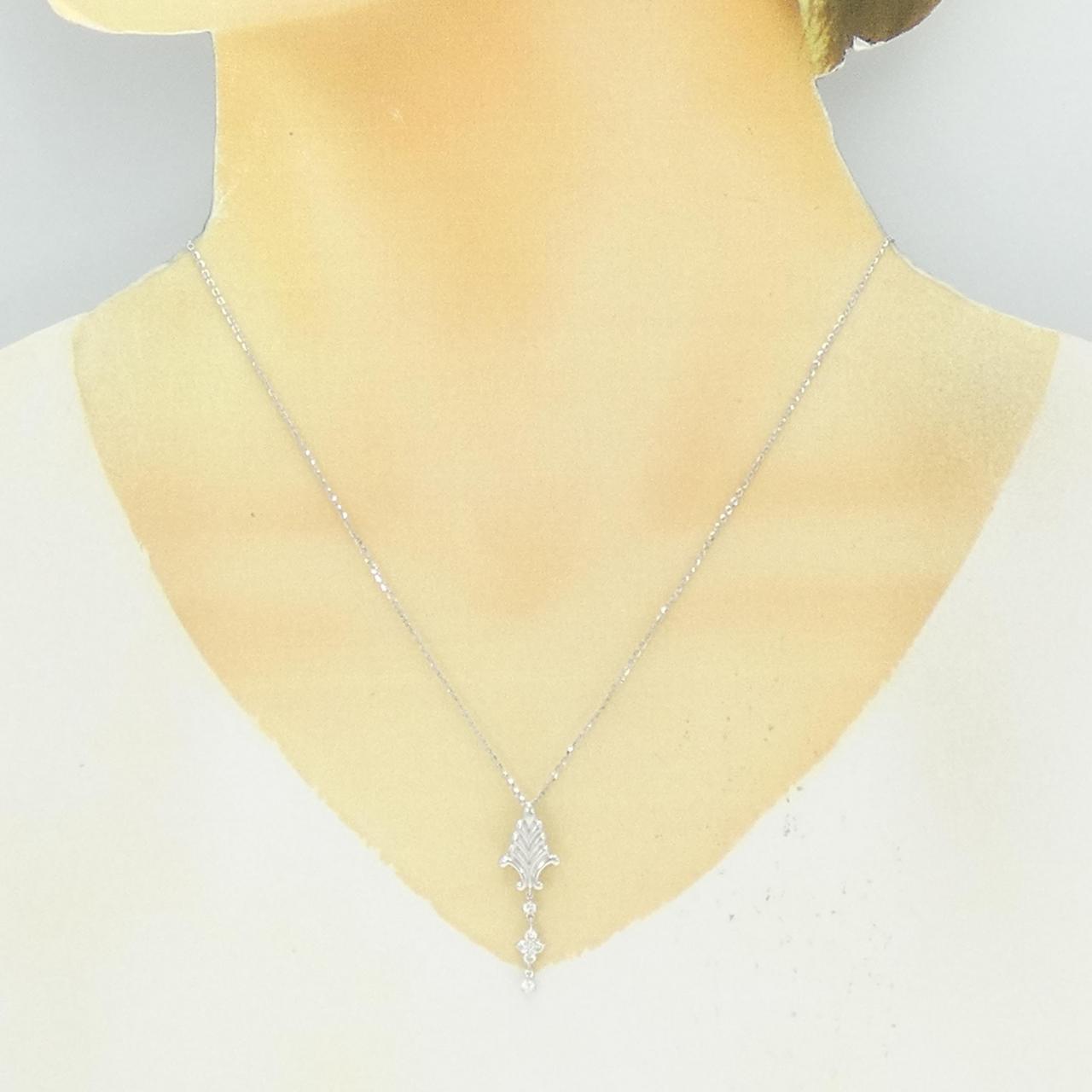 K18WG ダイヤモンド ネックレス 0.20CT