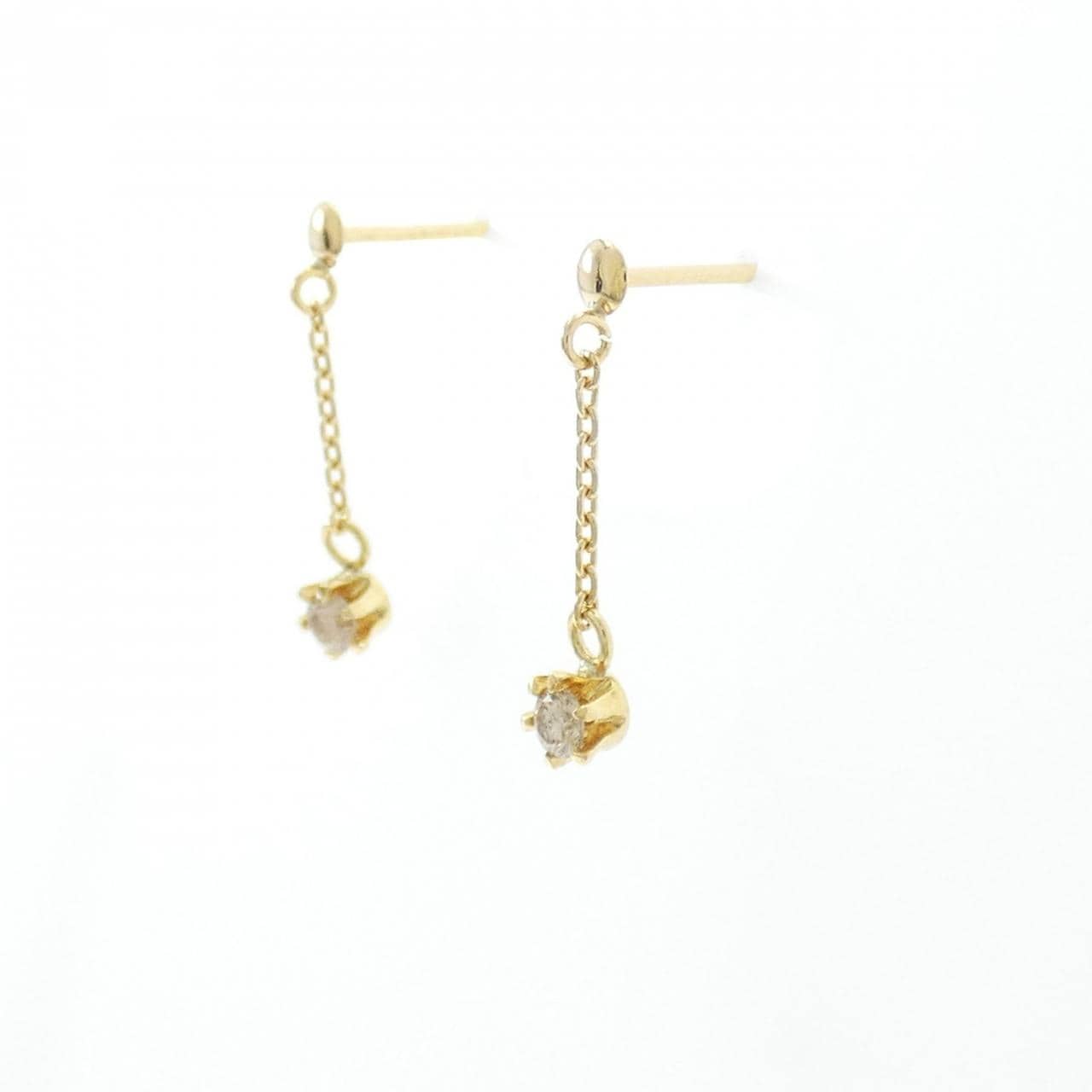 K18YG钻石耳环0.10CT