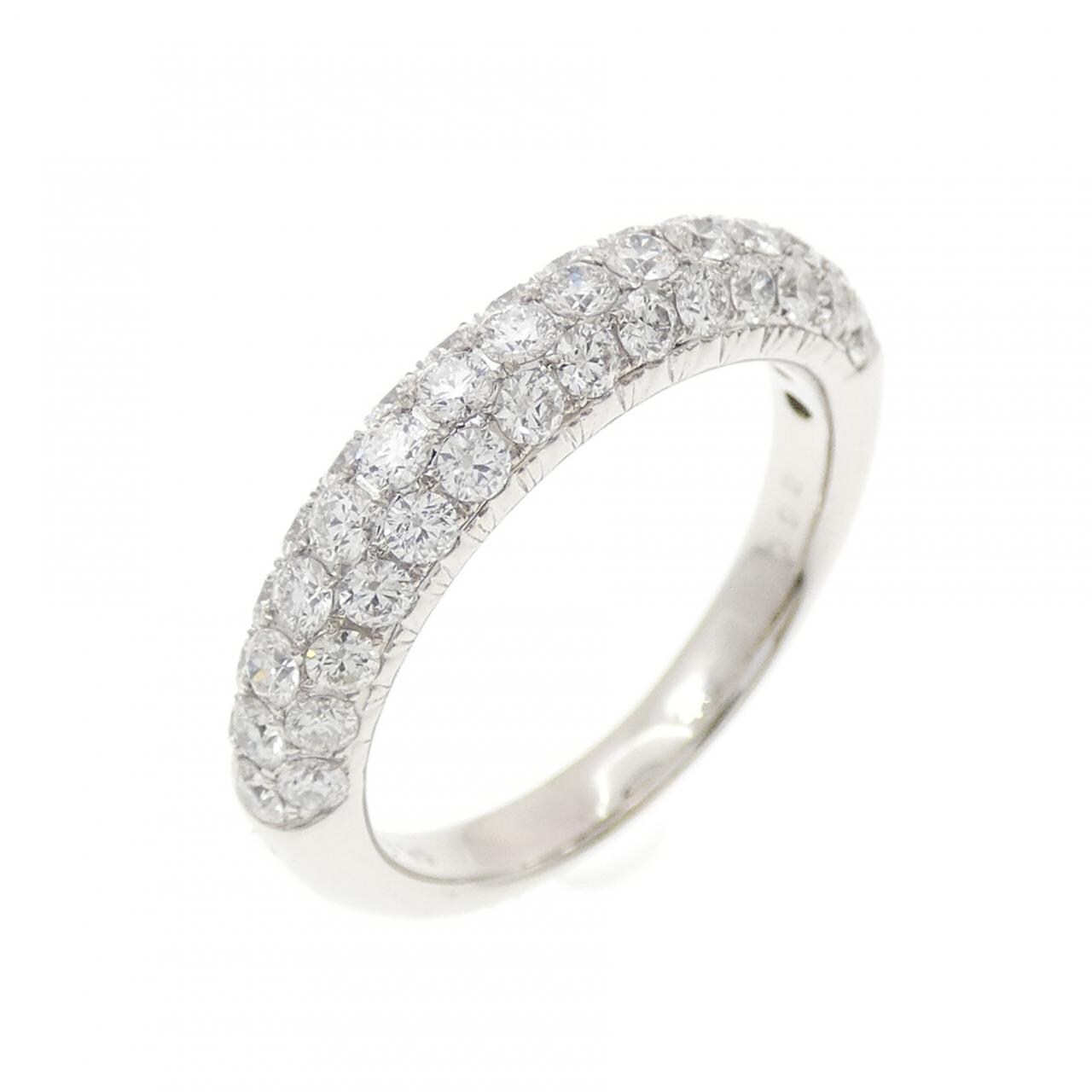 K18WG パヴェ ダイヤモンド リング 0.92CT