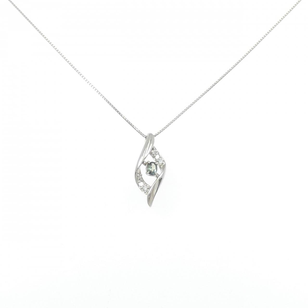 PT900/PT850 アレキサンドライト ネックレス 0.10CT