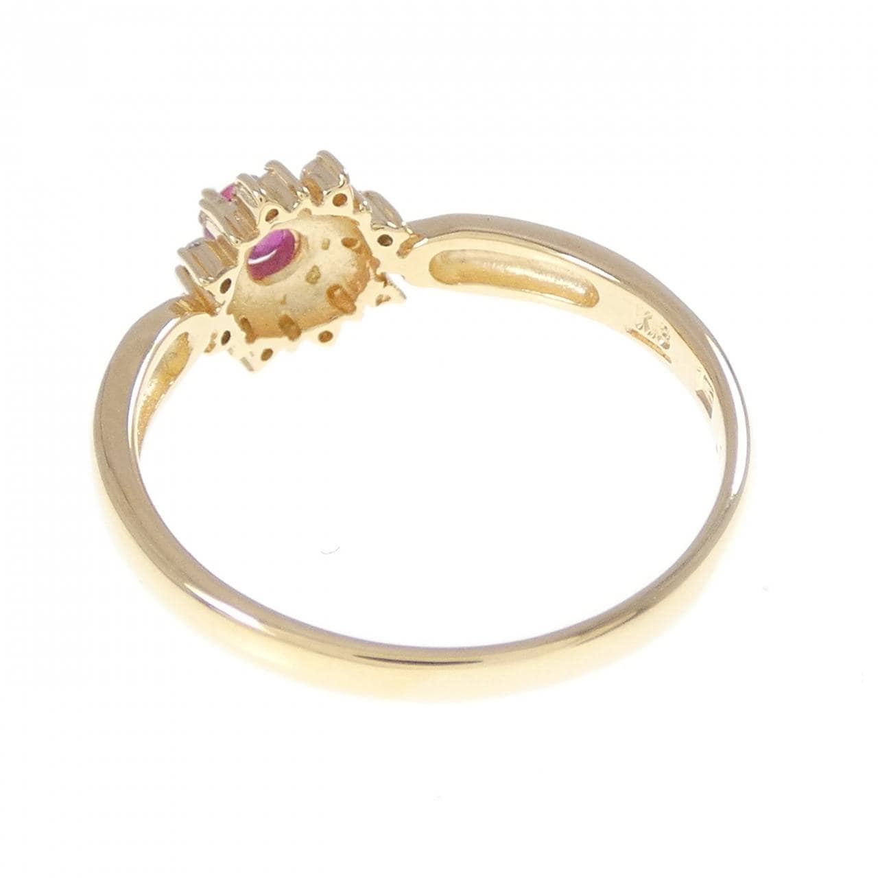 K18YG ルビー リング 0.14CT