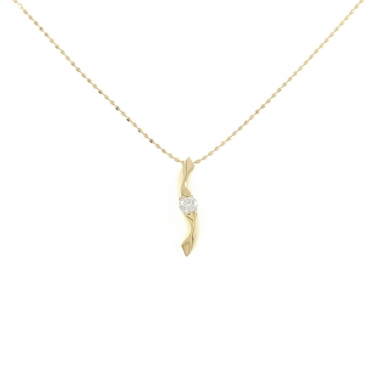K18YG ダイヤモンド ネックレス 0.1CT