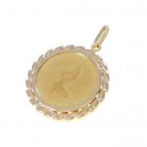 K18YG(枠) コイン ペンダント