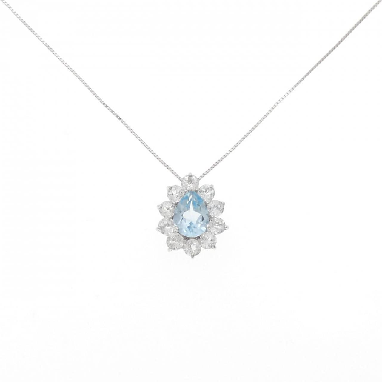 K10WG ブルートパーズ ネックレス