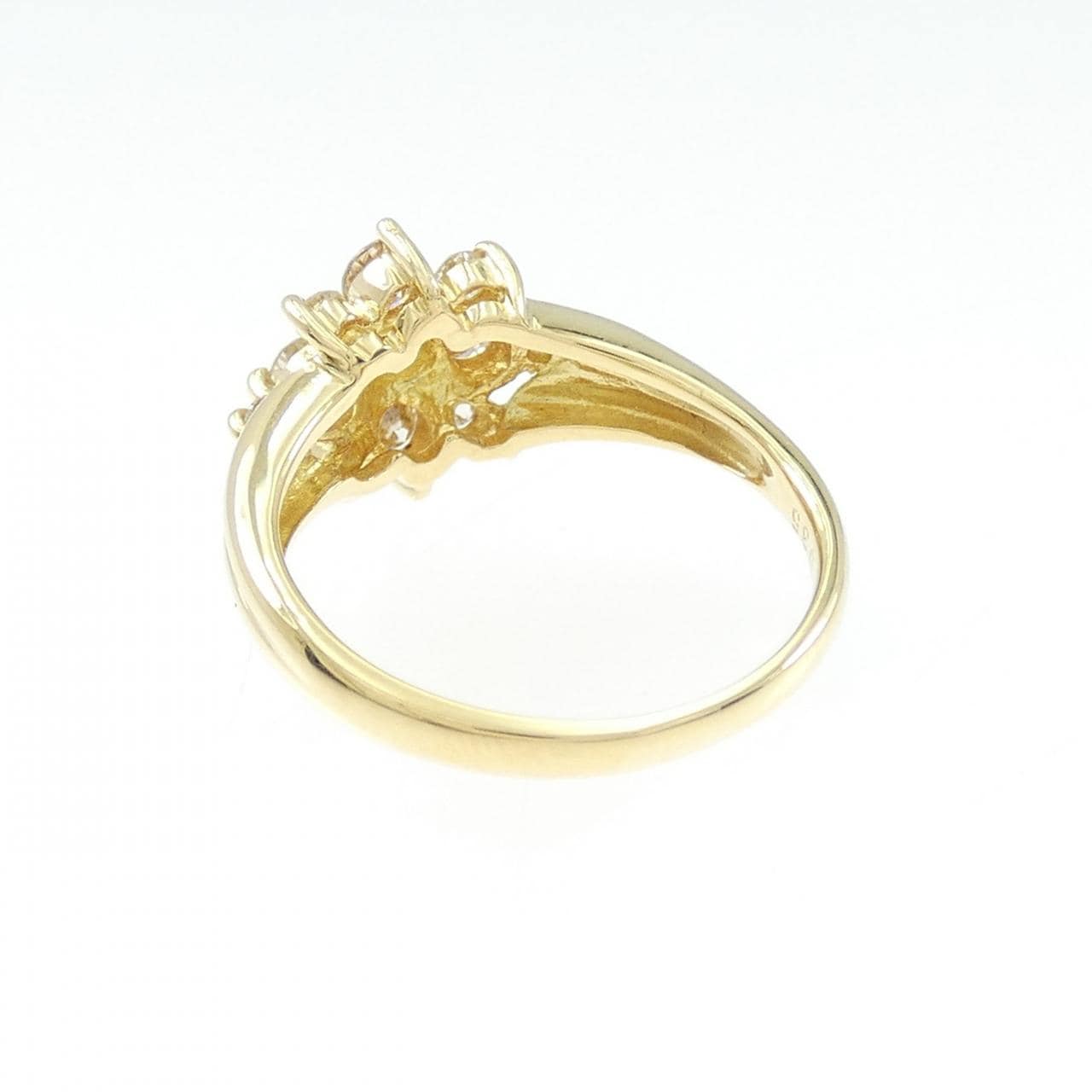 K18YG ダイヤモンド ピンキーリング 0.35CT