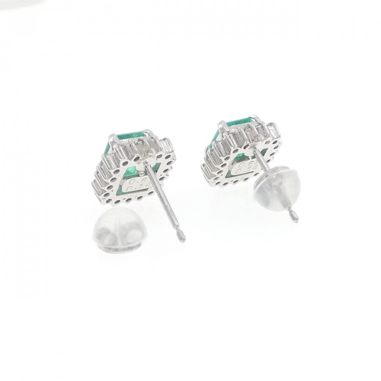 PT900 エメラルド ピアス 1.29CT