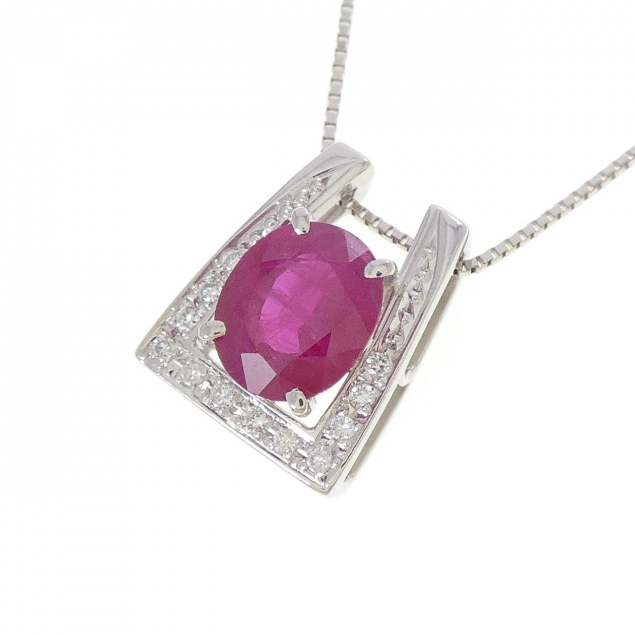 PT900/PT850 ルビー ネックレス 2.07CT