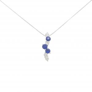 K18WG サファイヤ ネックレス 0.62CT