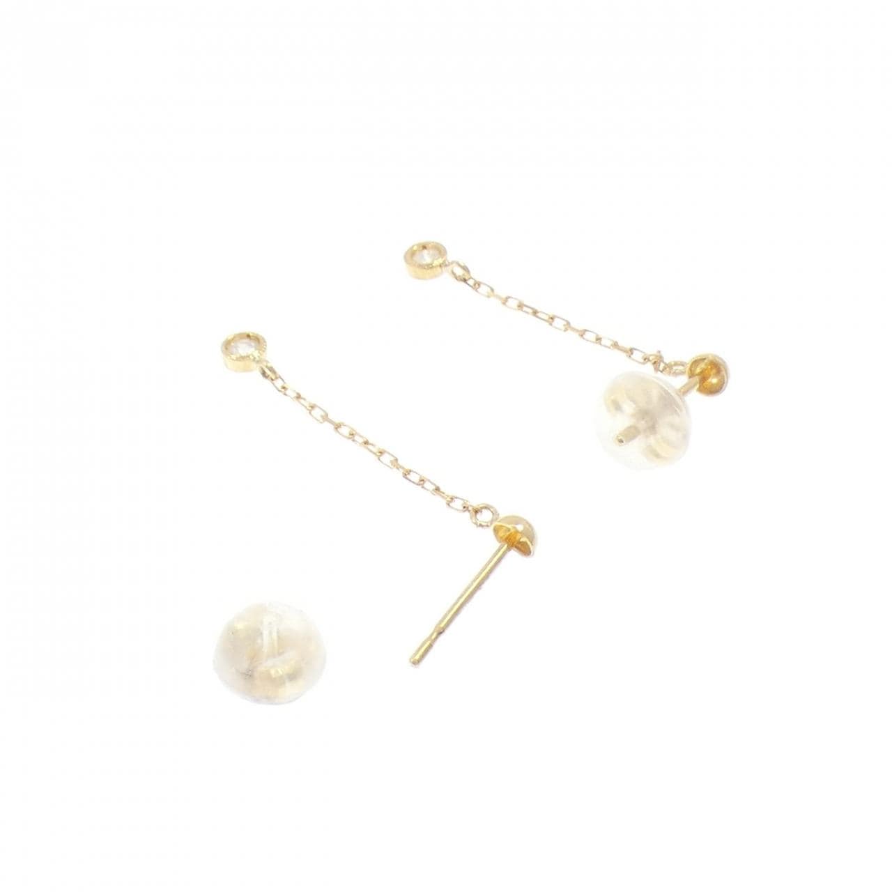 K18YG ダイヤモンド ピアス 0.04CT