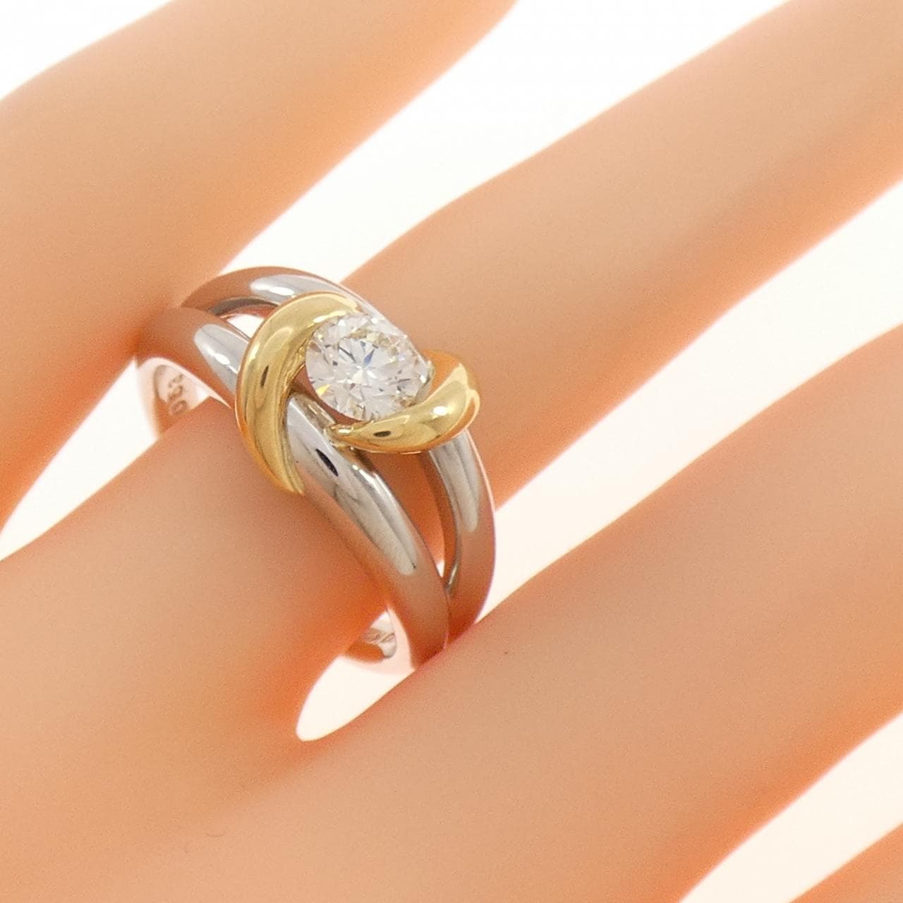 PT900/K18YG ダイヤモンド リング 0.53CT