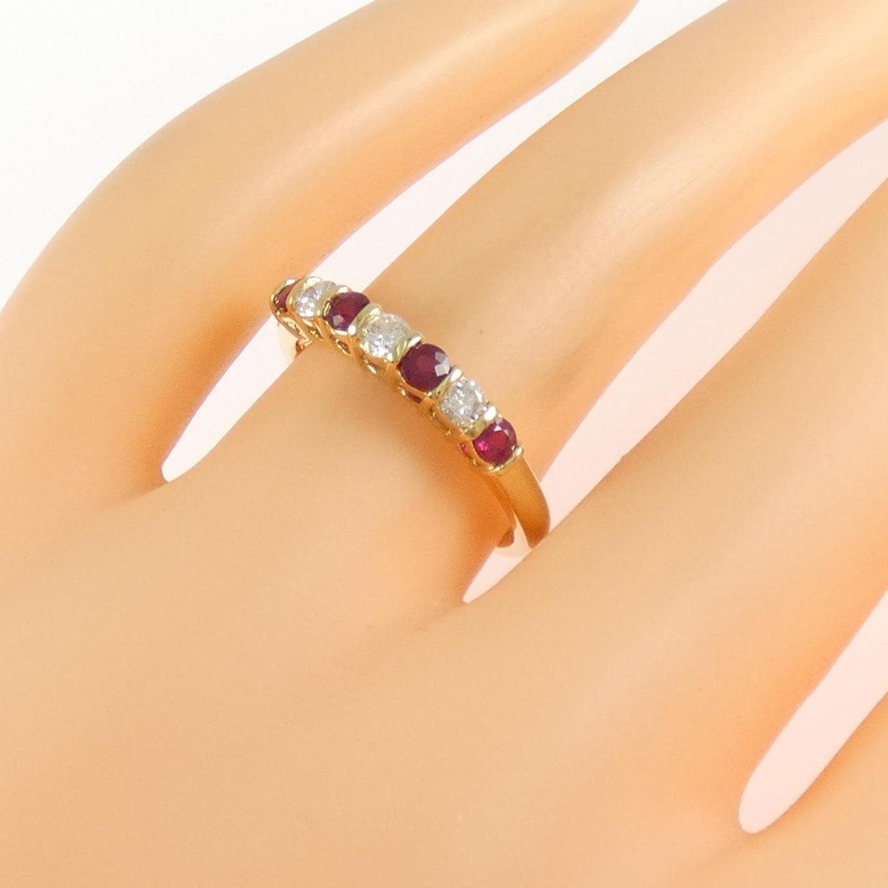 K18YG ルビー リング 0.40CT