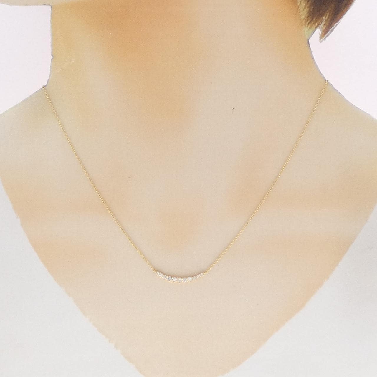 K18YG ダイヤモンド ネックレス 0.22CT