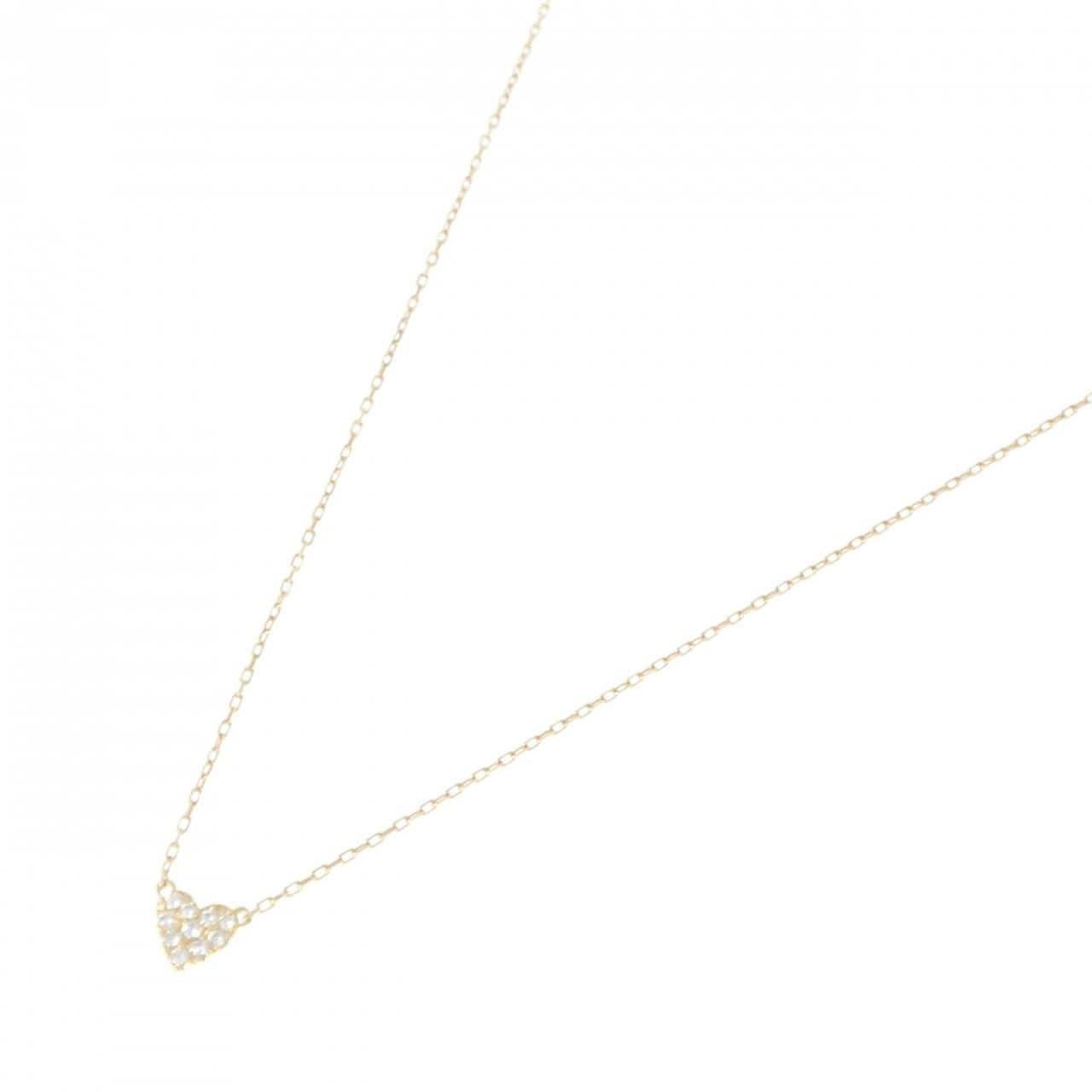 K18YG ハート ダイヤモンド ネックレス 0.05CT