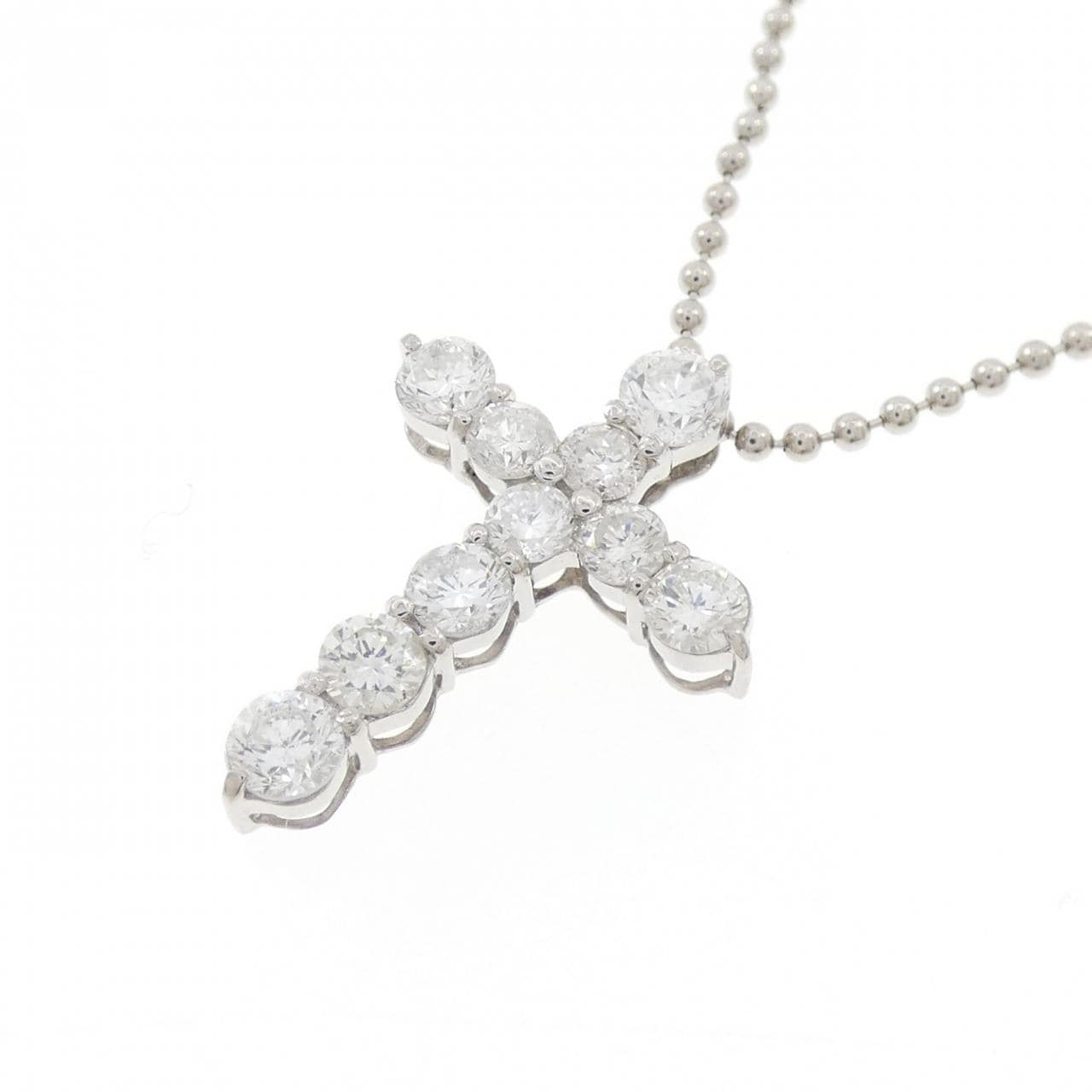 PT900/PT850 クロス ダイヤモンド ネックレス 1.00CT