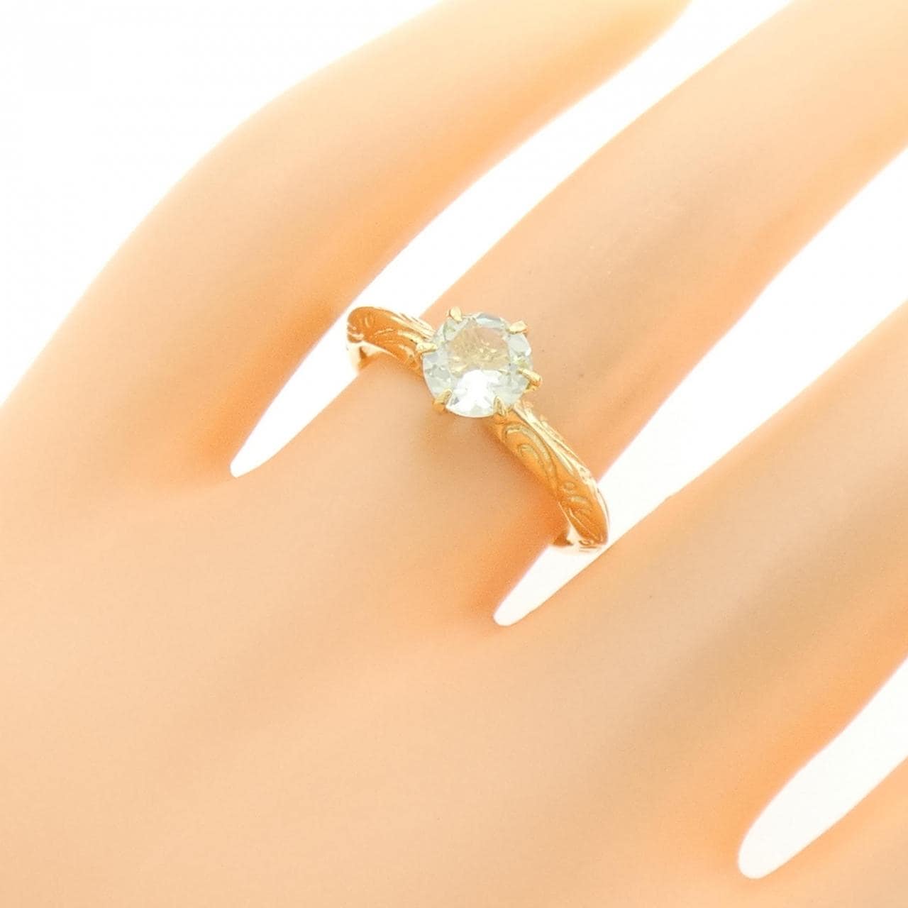 K18YG トルマリン リング 0.77CT