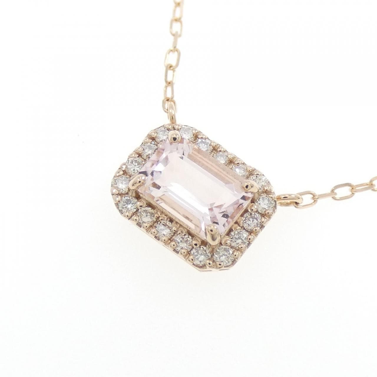 【新品】K18PG モルガナイト ネックレス 0.54CT