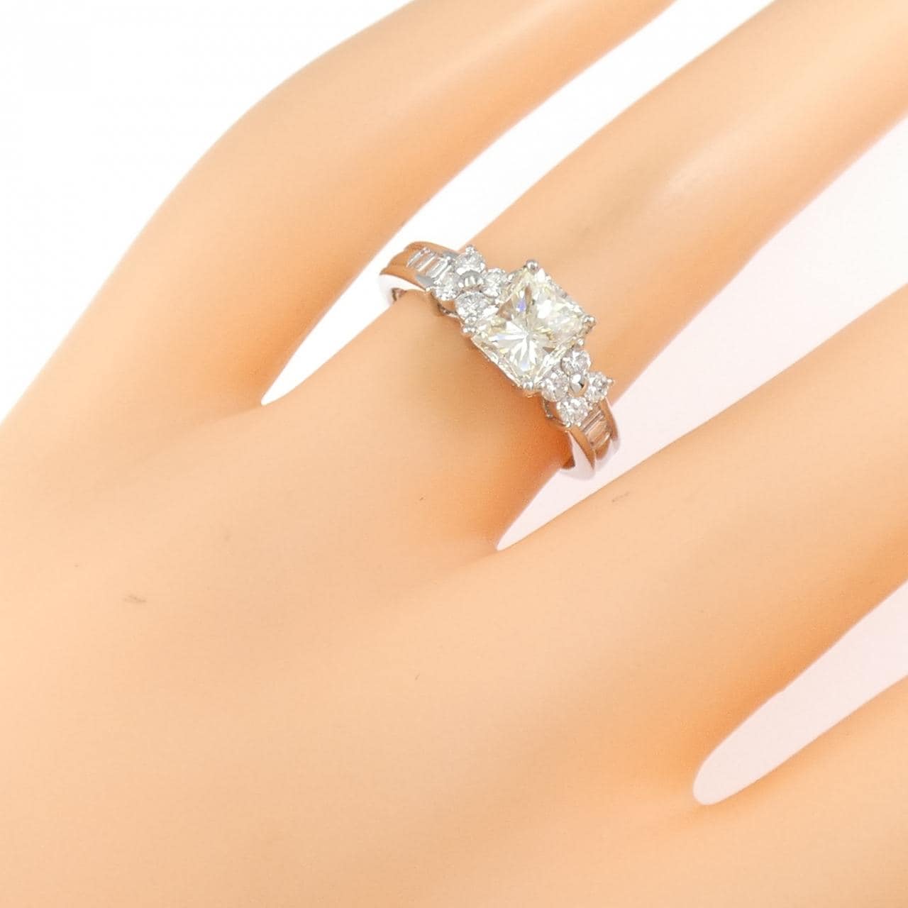 【リメイク】PT900 ダイヤモンド リング 1.024CT M VVS2 ファンシーカット