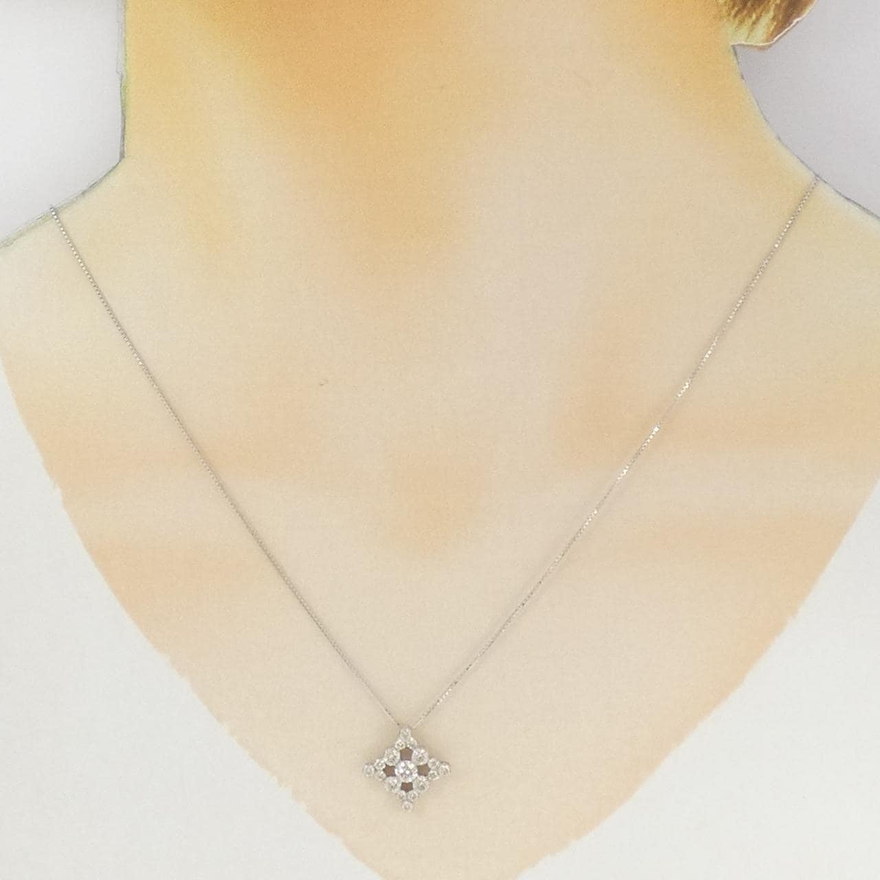 K18WG ダイヤモンド ネックレス 0.82CT