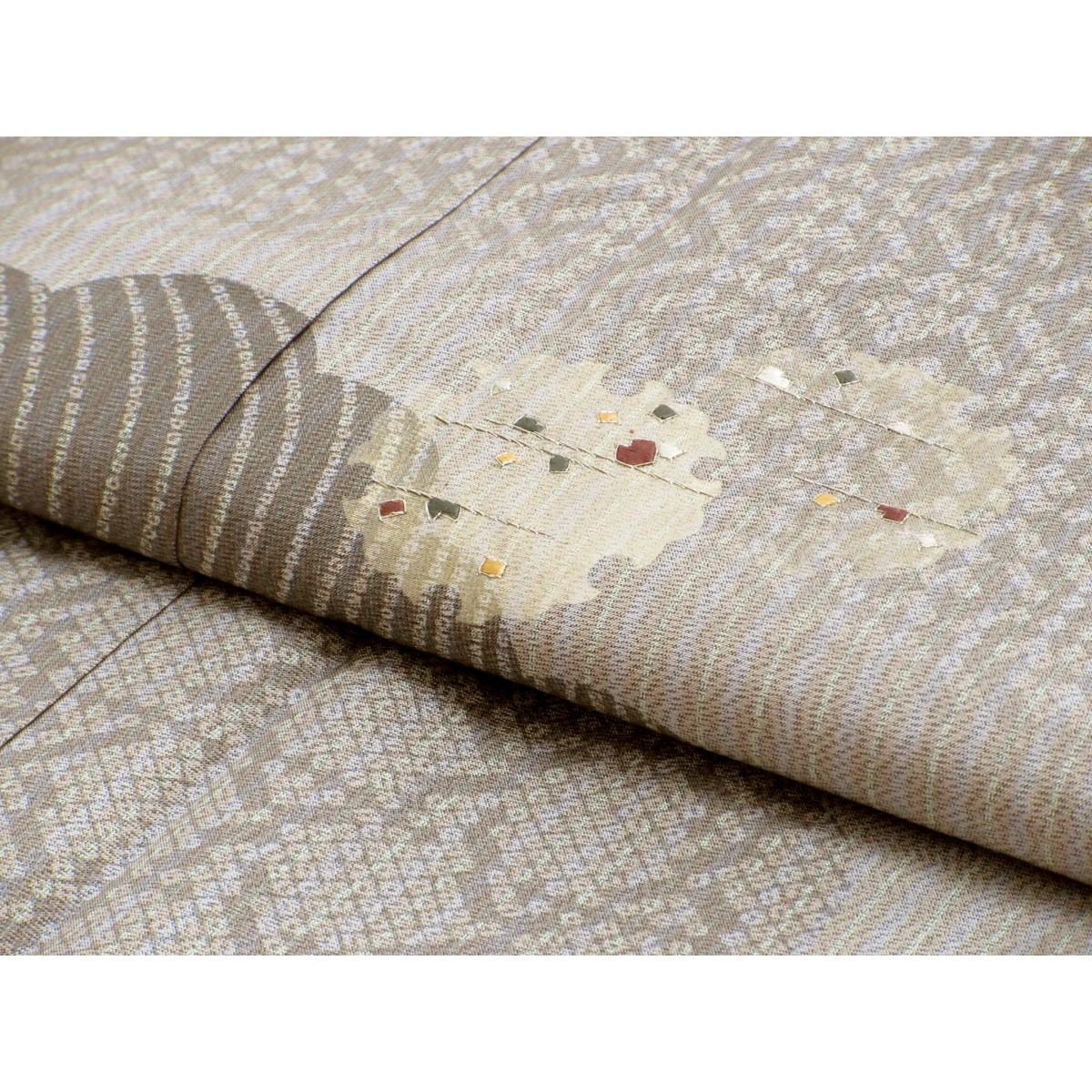 【未使用品】訪問着　紬織　刺繍入り