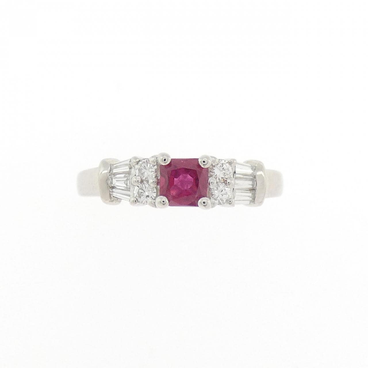 PT900 ルビー リング 0.40CT