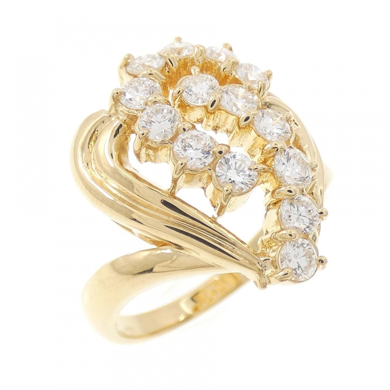 K18YG ダイヤモンド リング 0.71CT