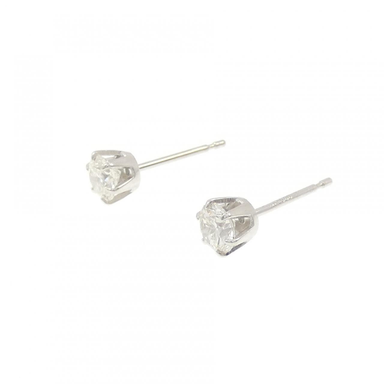 PT900 ソリティア ダイヤモンド ピアス 0.50CT