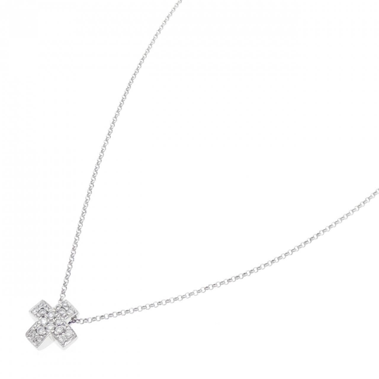 K18WG ダイヤモンド ネックレス 0.16CT
