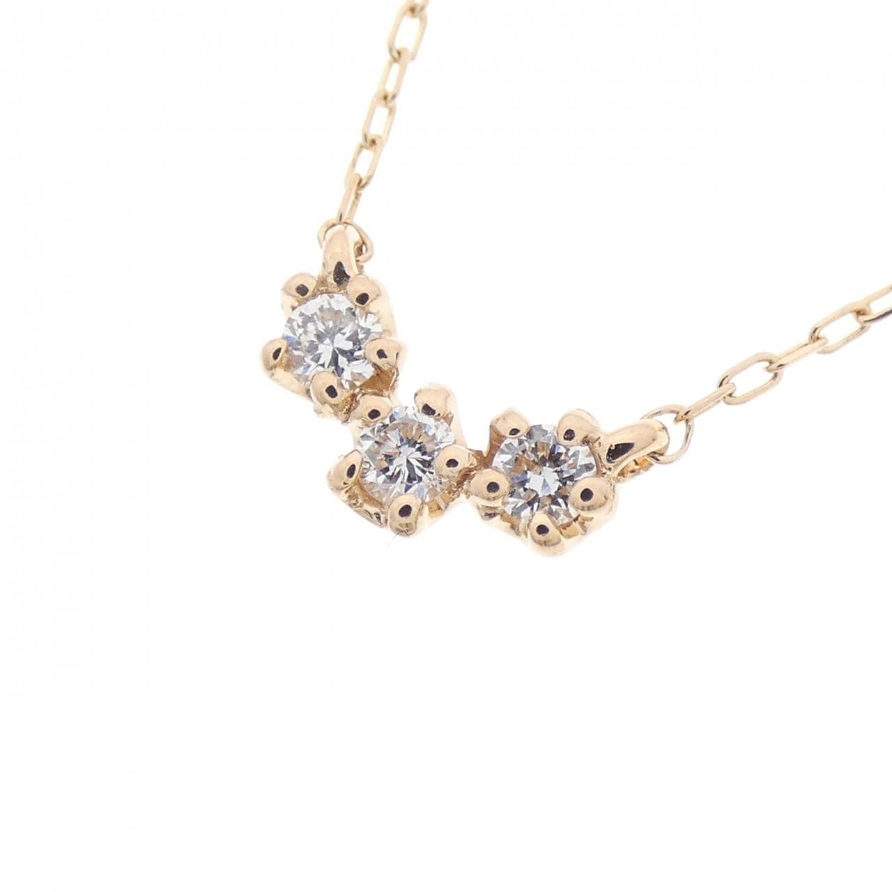 K18PG ダイヤモンド ネックレス 0.10CT