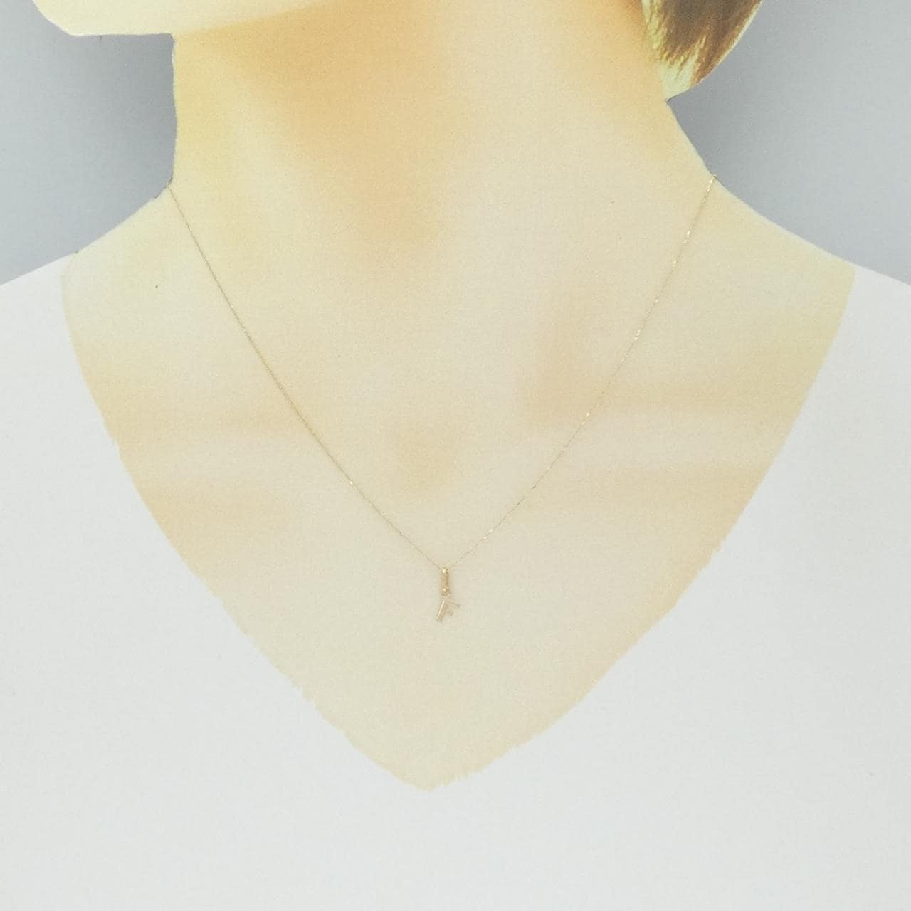 【新品】K10YG イニシャルF ネックレス