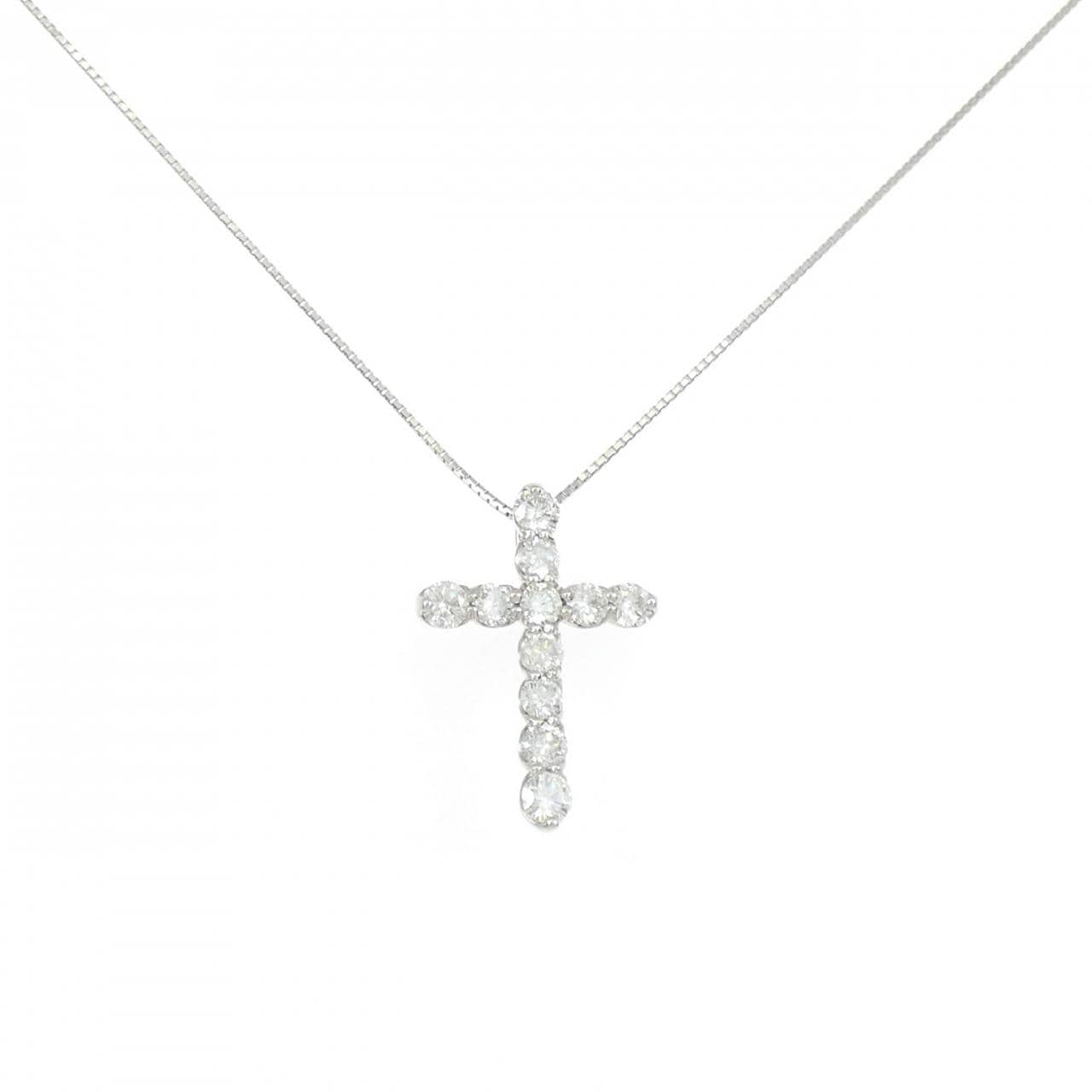 PT900/PT850 クロス ダイヤモンド ネックレス 1.50CT