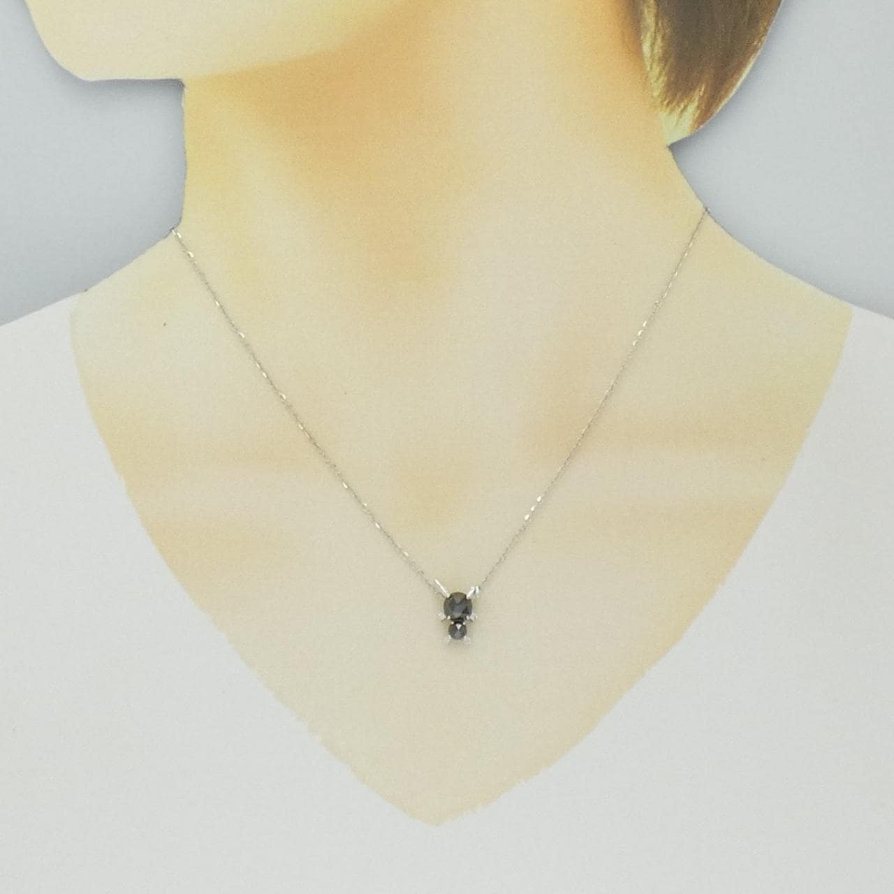 K18WG ラビット ダイヤモンド ネックレス 1.18CT