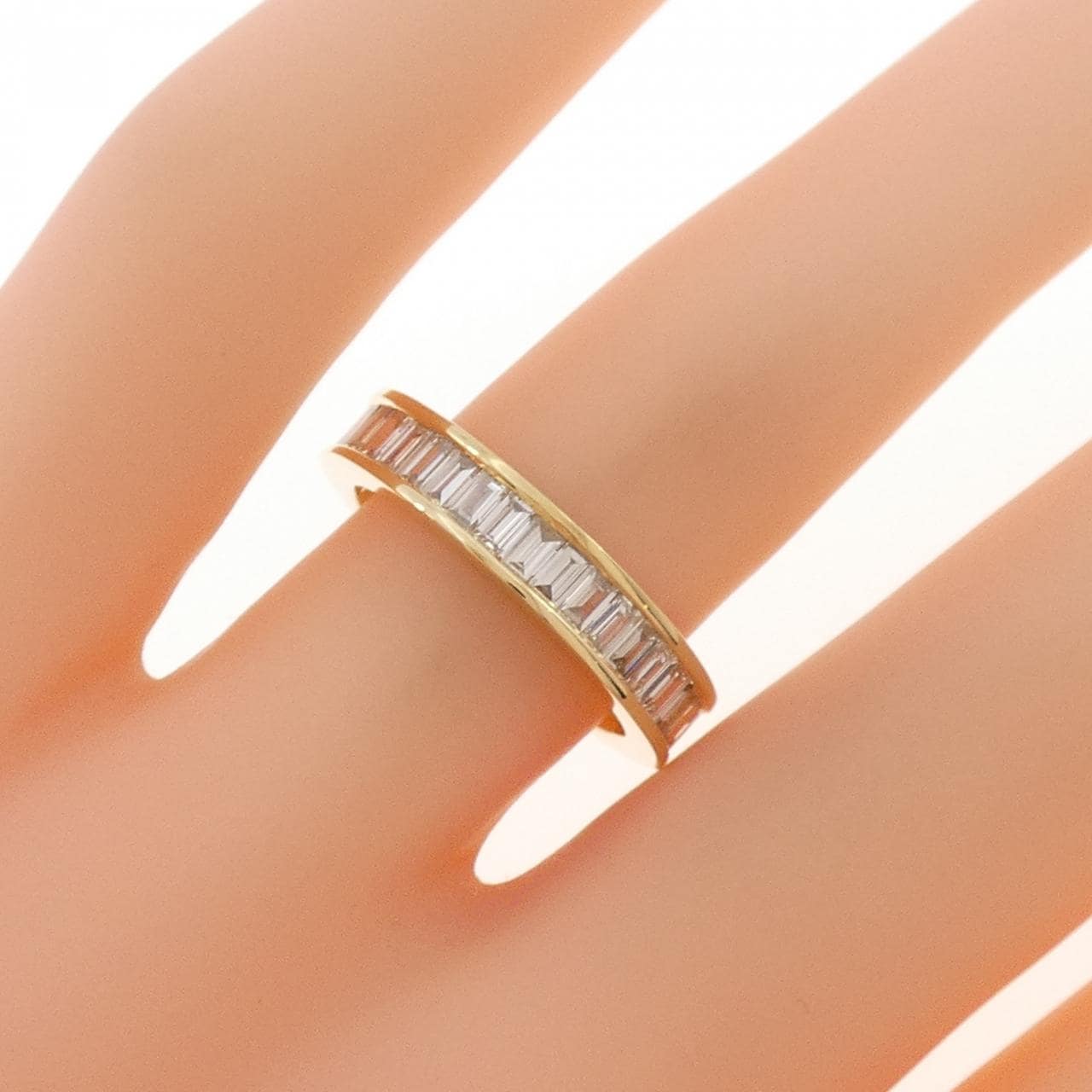 K18YG フルエタニティ ダイヤモンド リング 1.46CT