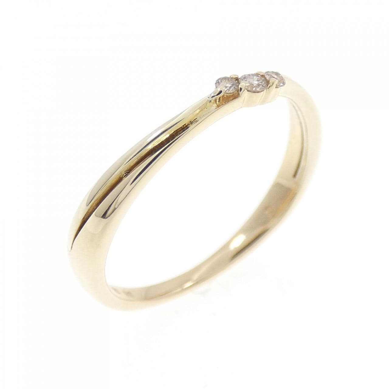 K10YG/K10WG スリーストーン ダイヤモンド リング