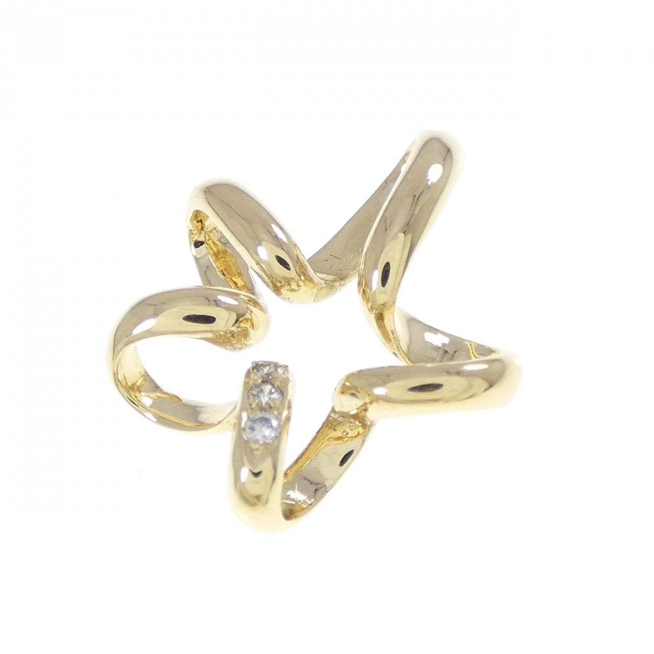 K18YG スター ダイヤモンド ペンダント 0.03CT