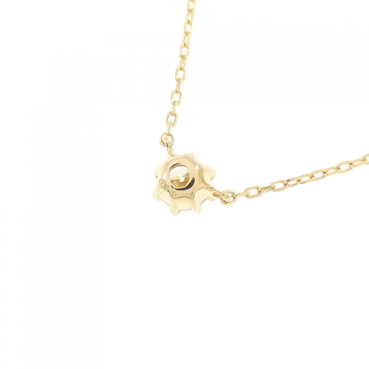 K18YG ソリティア ダイヤモンド ネックレス 0.10CT