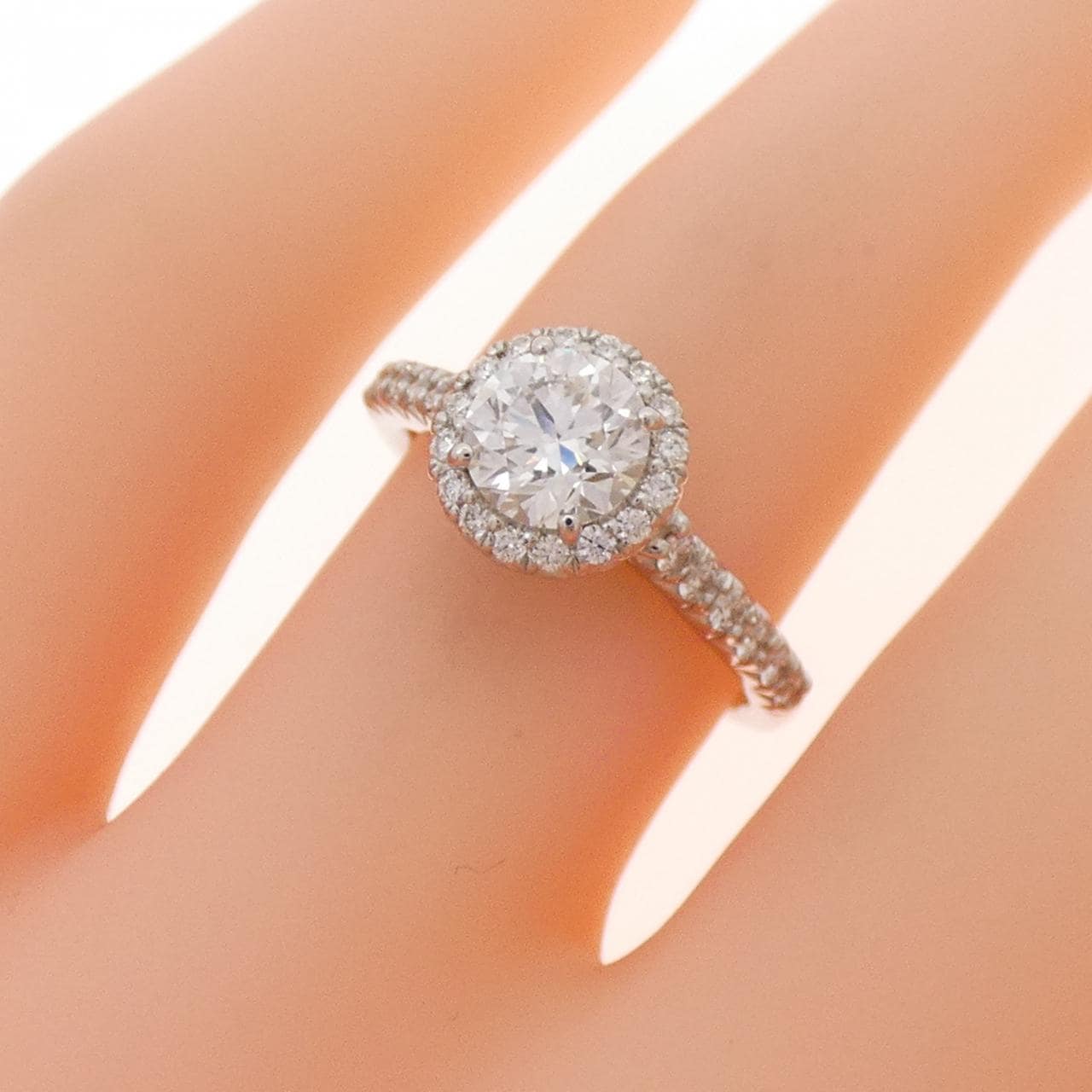 PT950 ダイヤモンド リング 0.693CT G VS1 3EXT H＆C