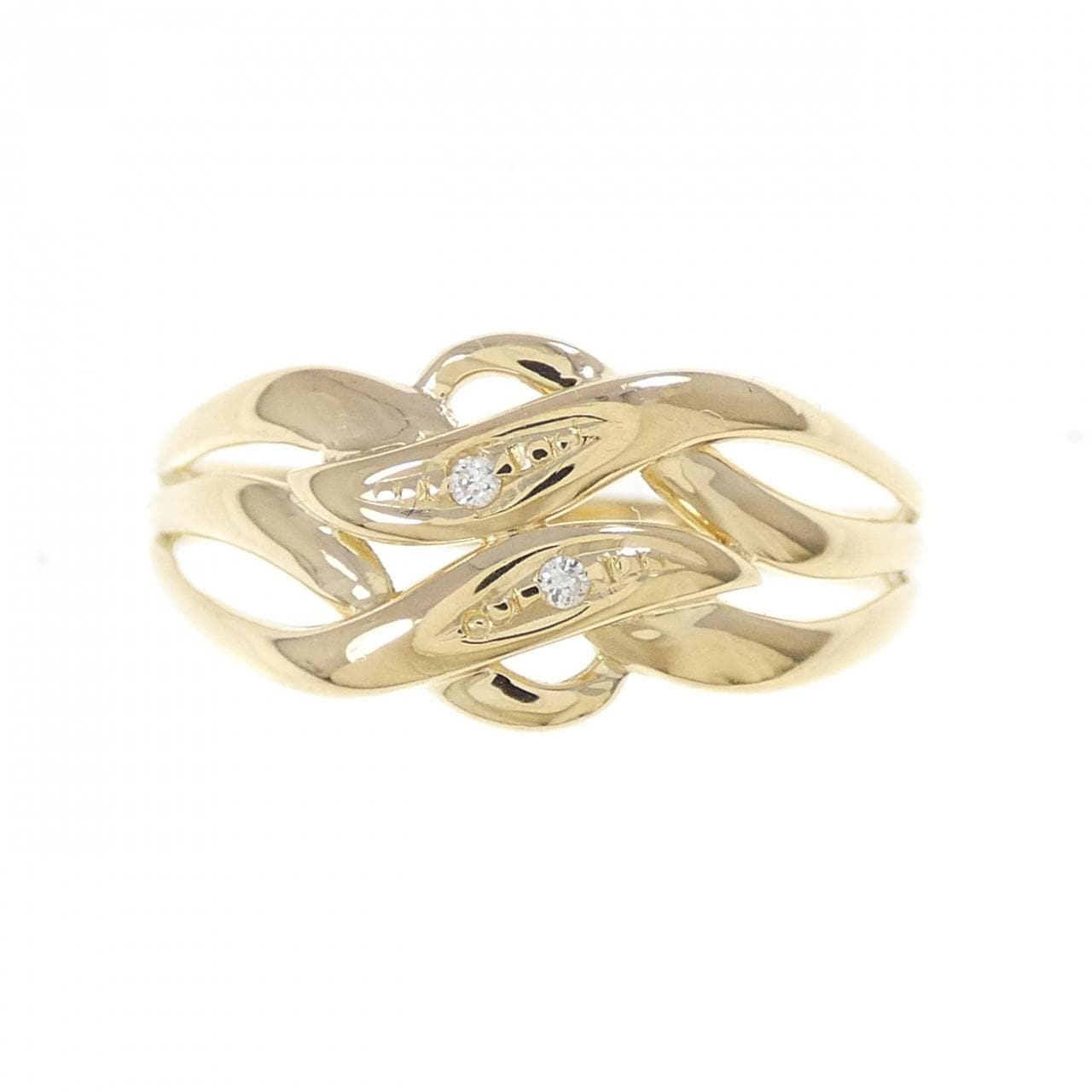 K18YG ダイヤモンド リング 0.013CT